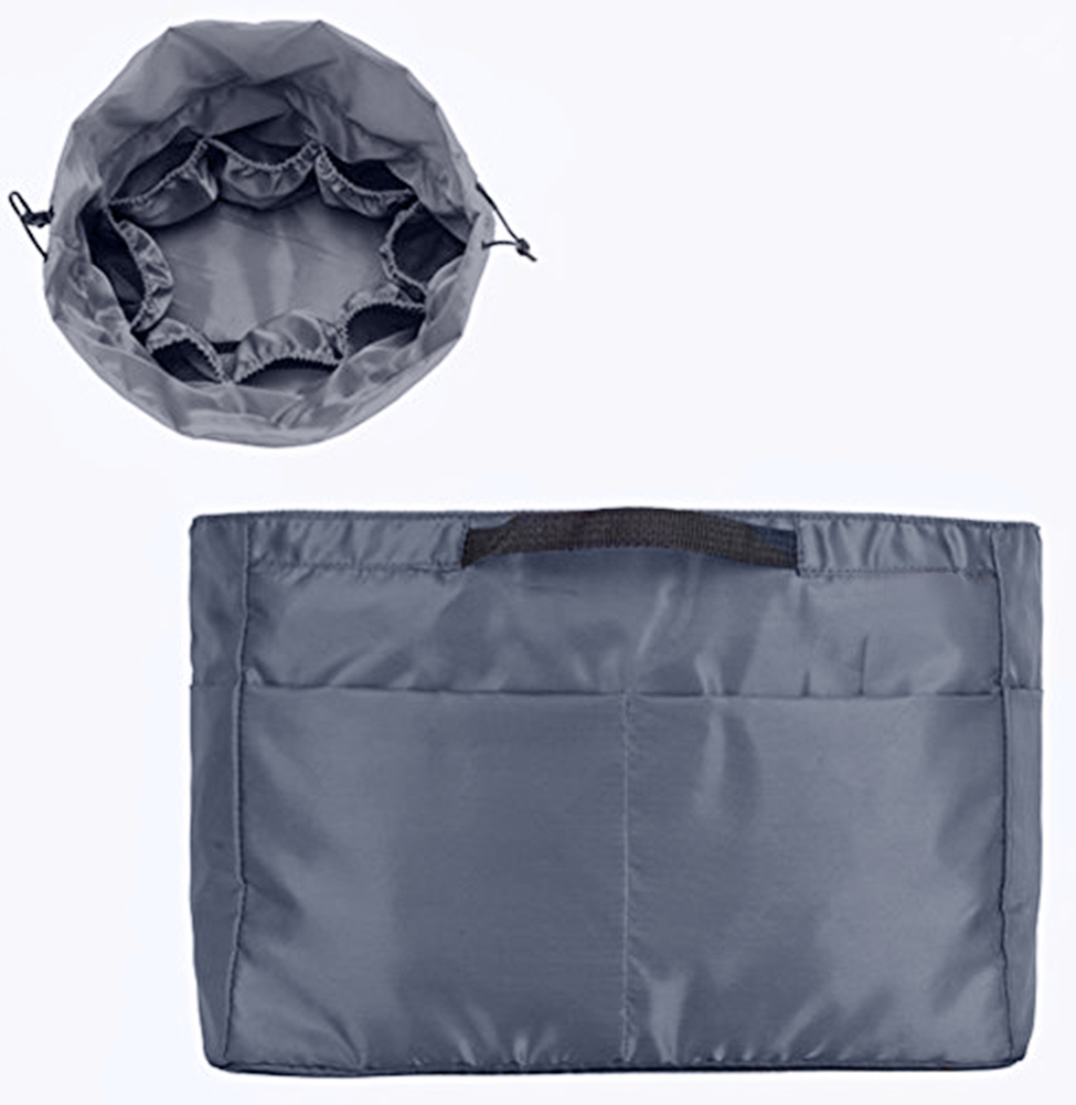 Waterproof Oxford Fabric Baby Diaper Bag Insert Organizer for Women's Handbag Purse- 12.6 X 5.5 X 8.6 Inches (Grey)