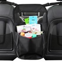 Car Back Seat Organizer for Traveling with Kids and Toddlers + Dog Backseat Barrier, Adjustable Divider Fence to Keep Driver Safety