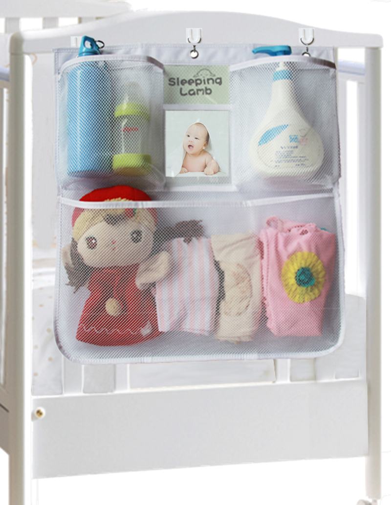 Baby Crib Hanging Nursery Organizer with Photo Pockets for Kindergarten ...