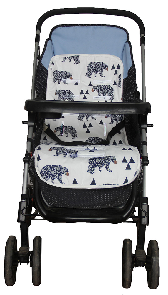 thumbnail image 2 of 2 Pcs Baby Stroller Cushion Liners - Waterproof, Breathable Cotton Pad For Car Seats & Highchairs 2 of 13