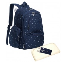 Blue dot diaper bag