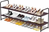 2-Tier Shoe rack for Closet, Bronze