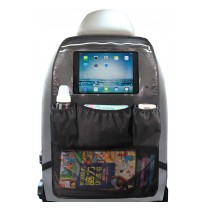 Car Back Seat Organizer with Touch Screen Tablet Holder Pocket up to 10.5" for Kids 